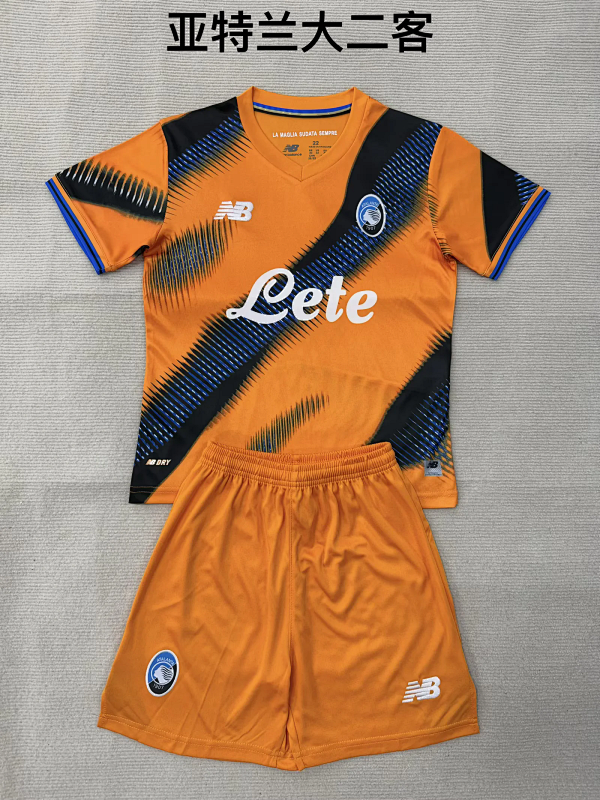 Niño_kids kit 25-26 Atalanta third soccer jersey size 16-28